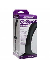 Черная изогнутая насадка Vac-U-Lock G-Spot - 16,5 см. - Doc Johnson - купить с доставкой в Элисте