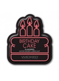 Лубрикант на водной основе со вкусом торта с кремом Wicked Aqua Birthday cake - 3 мл. - Wicked - купить с доставкой в Элисте