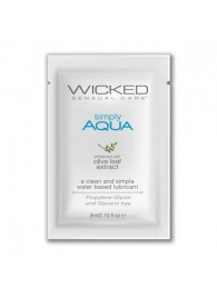 Легкий лубрикант на водной основе Wicked Simply AQUA - 3 мл. - Wicked - купить с доставкой в Элисте