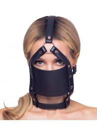 Черный намордник с кляпом-шаром Head Harness With A Gag - Orion - купить с доставкой в Элисте