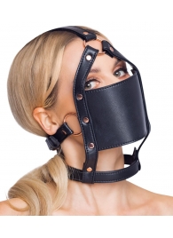 Черный намордник с кляпом-шаром Head Harness With A Gag - Orion - купить с доставкой в Элисте