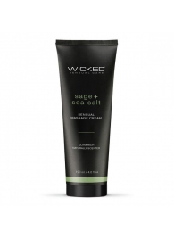 Массажный легкий крем WICKED Sage plus Sea Salt - 120 мл. - Wicked - купить с доставкой в Элисте