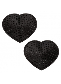 Черные пэстисы в форме сердечек Heart Pasties - California Exotic Novelties - купить с доставкой в Элисте