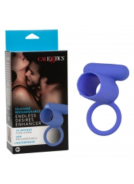 Синее эрекционное виброкольцо Silicone Rechargeable Endless Desires Enhancer - California Exotic Novelties - в Элисте купить с доставкой