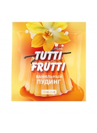 Пробник гель-смазки Tutti-frutti со вкусом ванильного пудинга - 4 гр. - Биоритм - купить с доставкой в Элисте