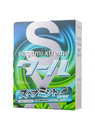 Презервативы Sagami Xtreme Mint с ароматом мяты - 3 шт. - Sagami - купить с доставкой в Элисте