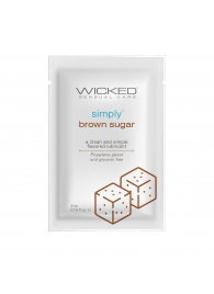 Саше лубриканта на водной основе Simply Aqua Brown Sugar с ароматом коричневого сахара - 3 мл. - Wicked - купить с доставкой в Элисте