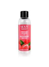 Массажное масло Sexy Sweet Nectar Lychee с феромонами и ароматом личи - 75 мл. - Биоритм - купить с доставкой в Элисте