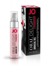 Клубничный лубрикант для оральных ласк Oral Delight Strawberry Sensation - 30 мл. - System JO - купить с доставкой в Элисте