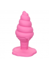 Розовая анальная пробка в виде мороженого Yum Bum Ice Cream Cone Butt Plug - 9,5 см. - California Exotic Novelties