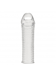 Текстурированная насадка на пенис Clear Textured Penis Enhancing Sleeve Extension - 16,5 см. - BlueLine - в Элисте купить с доставкой