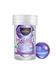 Лубрикант на масляной основе Hot Ball Beija Muito с ароматом винограда (2 шарика по 3 гр.) - HotFlowers - купить с доставкой в Элисте