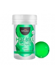 Лубрикант на масляной основе Hot Ball Beija Muito с ароматом мяты (2 шарика по 3 гр.) - HotFlowers - купить с доставкой в Элисте