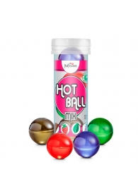 Ароматизированный лубрикант Hot Ball Mix на масляной основе (4 шарика по 3 гр.) - HotFlowers - купить с доставкой в Элисте