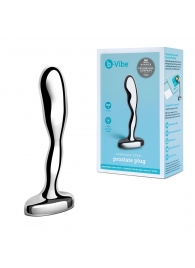 Стальной стимулятор простаты Stainless Steel Prostate Plug - 11,5 см. - b-Vibe - в Элисте купить с доставкой