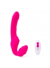 Розовый безремневой страпон на радиоуправлении Strapless Together - 22 см. - Together Toy - купить с доставкой в Элисте