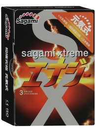 Презервативы Sagami Xtreme ENERGY с ароматом энергетика - 3 шт. - Sagami - купить с доставкой в Элисте