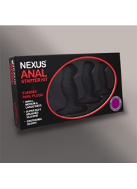 Набор из 3 массажеров простаты чёрного цвета NEXUS ANAL STARTER KIT - Nexus Range - в Элисте купить с доставкой