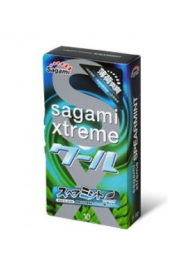 Презервативы Sagami Xtreme Mint с ароматом мяты - 10 шт. - Sagami - купить с доставкой в Элисте