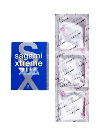 Розовые презервативы Sagami Xtreme FEEL FIT 3D - 3 шт. - Sagami - купить с доставкой в Элисте