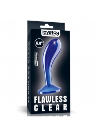 Синяя анальная втулка Flawless Clear Prostate Plug 6.0 - 15 см. - Lovetoy - в Элисте купить с доставкой