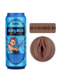 Коричневый мастурбатор-вагина Pleasure Brew Masturbator-Sultry Stout в банке - Lovetoy - в Элисте купить с доставкой