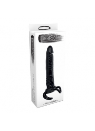 Чёрная насадка-фаллос для двойного проникновения INFLATABLE DILDO SLIM DONG  - 13,5 см. - Toyz4lovers - в Элисте купить с доставкой