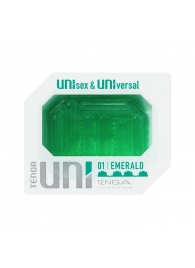 Зеленый мастурбатор-стимулятор Tenga Uni Emerald - Tenga - в Элисте купить с доставкой