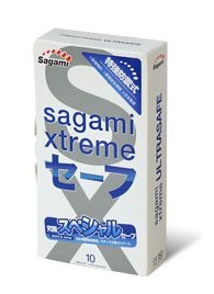 Презервативы Sagami Xtreme Ultrasafe с двойным количеством смазки - 10 шт. - Sagami - купить с доставкой в Элисте