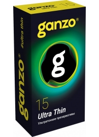 Прозрачные ультратонкие презервативы Ganzo Ultra thin - 15 шт. - Ganzo - купить с доставкой в Элисте