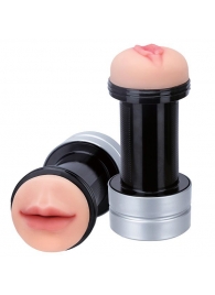 Двусторонний мастурбатор REALSTUFF 2 IN 1 HUMMER MOUTH   VAGINA - ротик и вагина - Dream Toys - в Элисте купить с доставкой