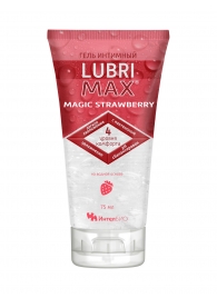 Интимный гель-смазка на водной основе Lubrimax Magic Strawberry - 75 мл. - ИнтелБИО - купить с доставкой в Элисте