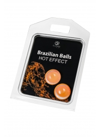 Набор из 2 шариков с массажным маслом Brazilian Balls с разогревающим эффектом - Secret Play - купить с доставкой в Элисте