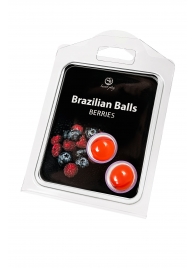 Набор из 2 шариков с массажным маслом Brazilian Balls с ароматом ягод - Secret Play - купить с доставкой в Элисте