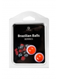 Набор из 2 шариков с массажным маслом Brazilian Balls с ароматом ягод - Secret Play - купить с доставкой в Элисте