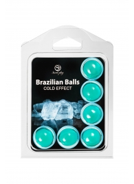 Набор из 6 шариков с массажным маслом Brazilian Balls с охлаждающим эффектом - Secret Play - купить с доставкой в Элисте