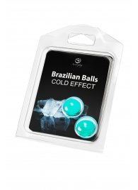 Набор из 2 шариков с массажным маслом Brazilian Balls с охлаждающим эффектом - Secret Play - купить с доставкой в Элисте