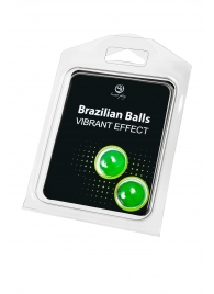 Набор из 2 шариков с массажным маслом Brazilian Balls с эффектом вибрации - Secret Play - купить с доставкой в Элисте