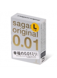 Презервативы Sagami Original 0.01 L-size увеличенного размера - 2 шт. - Sagami - купить с доставкой в Элисте