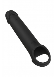 Черная насадка-удлинитель с вибрацией Vibrating Extender With Remote - Dream Toys - в Элисте купить с доставкой