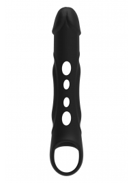 Черная насадка-удлинитель Vibrating Extender With Remote с вибрацией - Dream Toys - в Элисте купить с доставкой