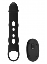 Черная насадка-удлинитель Vibrating Extender With Remote с вибрацией - Dream Toys - в Элисте купить с доставкой