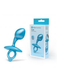 Голубая анальная пробка для массажа простаты Bulb Silicone Prostate Plug - 10,7 см. - b-Vibe - в Элисте купить с доставкой