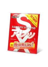 Утолщенный презерватив Sagami Xtreme FEEL LONG с точками - 1 шт. - Sagami - купить с доставкой в Элисте