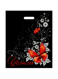 Черный пакет Glamour с вырубной ручкой (38х47 см) - Сима-Ленд - купить с доставкой в Элисте