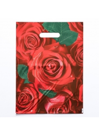 Пакет с цветочным принтом и вырубной ручкой (30х40 см) - Сима-Ленд - купить с доставкой в Элисте