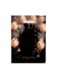 Пакет с вырубной ручкой и принтом в виде шариков (30х40 см) - Сима-Ленд - купить с доставкой в Элисте