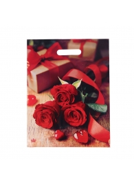 Пакет с принтом в виде роз (31х40 см) - Сима-Ленд - купить с доставкой в Элисте