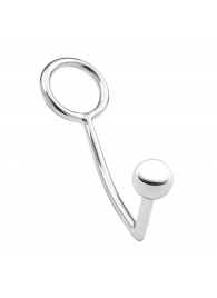 Кольцо на пенис с анальным стимулятором Stainless Steel Anal Hook   Cock Ring - BlueLine - в Элисте купить с доставкой