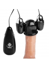 Черная стимулирующая насадка для головки полового члена Multi Speed Vibrating Penis Head Teaser - XR Brands - в Элисте купить с доставкой